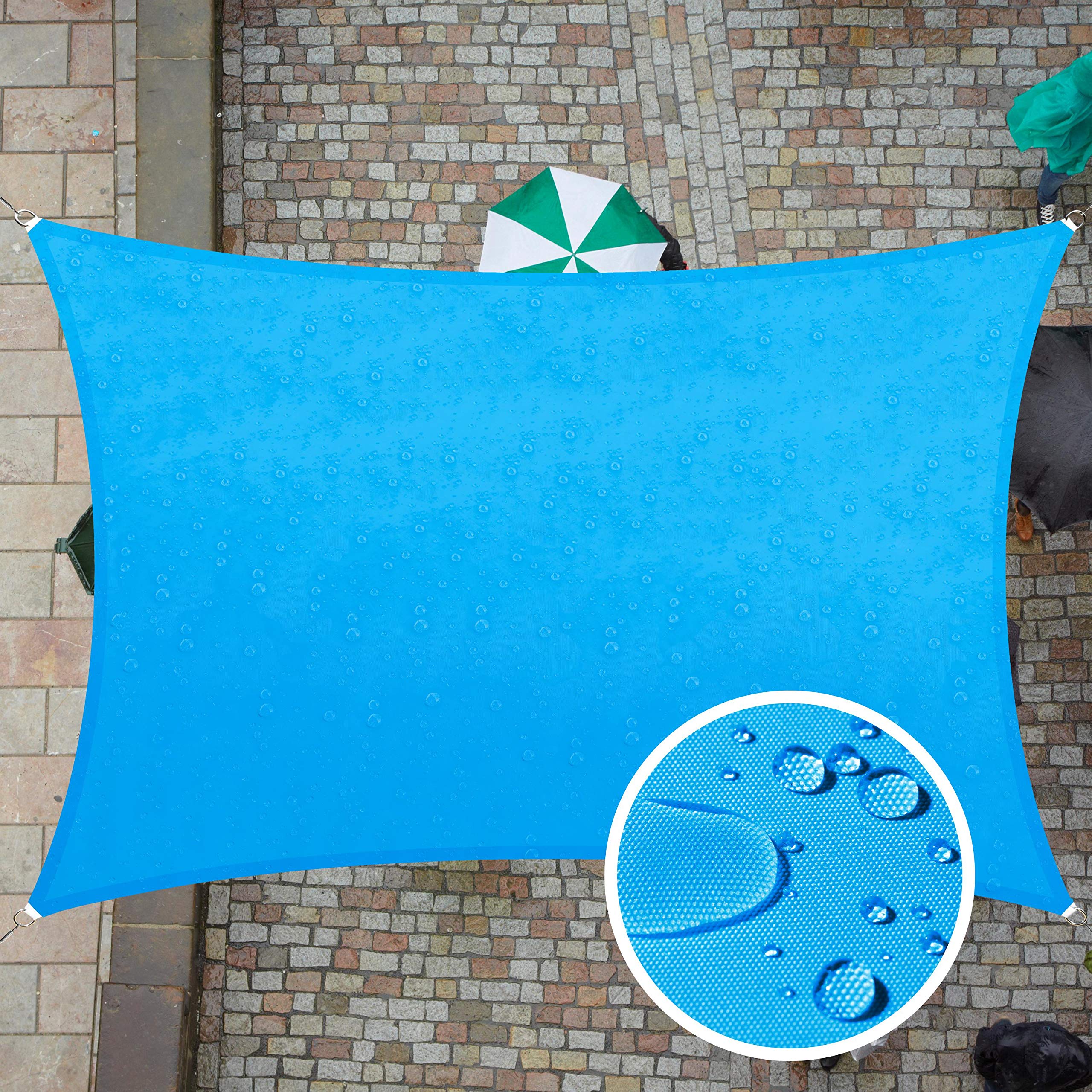 Colourtree Custom Size 4' X 13' Custom Size Blue Tadr0712 Rectangle Waterproof Sun Shade Sail Canopy Awning Shelter, 95% Uv Bloc