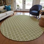Dalyn Rugs York Yo1 Aloe 10' X 10' Indoor Outdoor Round Rug, Easy Clean, Machine Washable, Non Shedding, Bedroom, Living Room, D