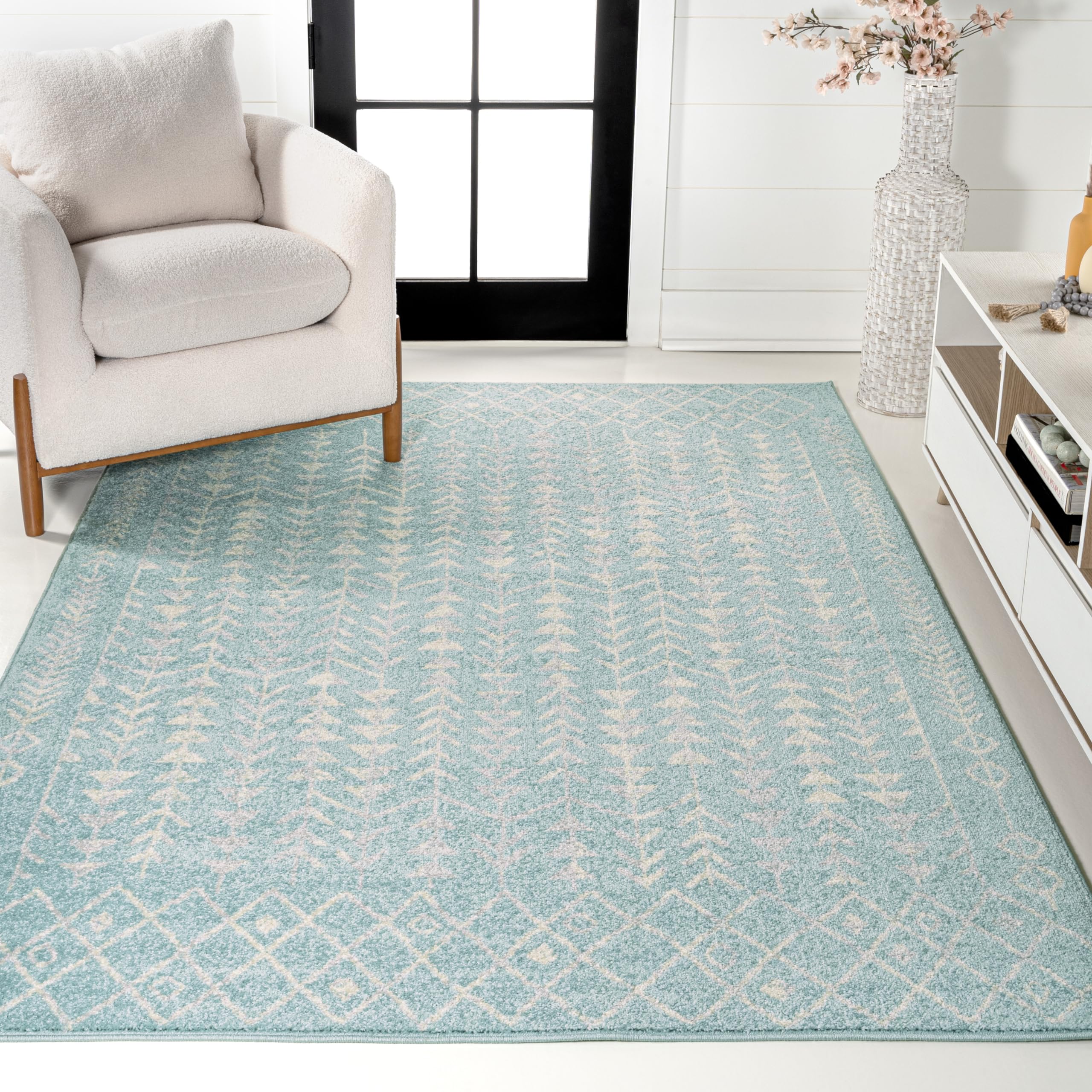 JONATHAN Y MOH210E-5 Ziri Moroccan Geometric Area Rug, Bohemian, Scandinavian, Minimalistic, Transitional, Rustic for Living Roo
