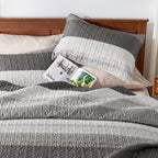 Andency California King Quilt Set - Dark Grey Lightweight Soft Quilt Cal King - Summer Bedspread California King Size - Bedding Coverlet For All Seasons (Includes 1 Quilt, 2 Pillow Shams)