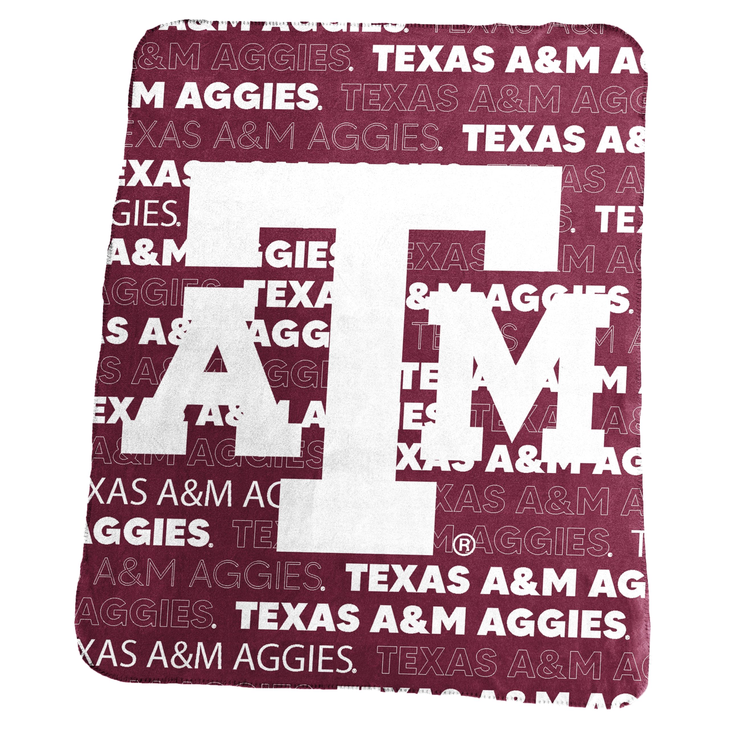 Logo Brands NCAA Texas A&M Aggies Classic Fleece Throw Blanket -50    x 60    Ultra-Soft Game Day Blanket with Bold Team Colors 