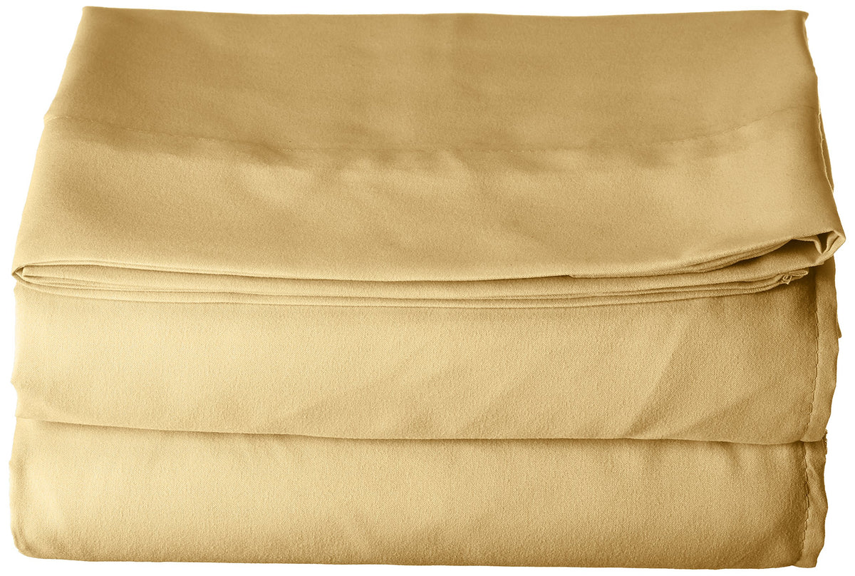 Luxury Flat Sheet On Amazon Elegant Comfort Wrinkle-Free 1500 Premier Hotel Quality 1-Piece Flat Sheet, Twin/Twin Xl Size, Gold