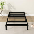 Diaoutro 9 Inch Twin Bed Frames Heavy Duty Low Profile Metal Platform No Box Spring Needed Mattress Foundation, Easy To Assembly, Noise Free, Black
