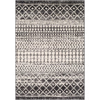 Livabliss Chester Boho Moroccan Area Rug,6'7'' X 9',Black
