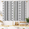 Laifzere Black White Boho Kitchen Curtains Tribal Small Short Cafe Window Curtains Geometric Rod Pocket Nordic Modern Striped Ba