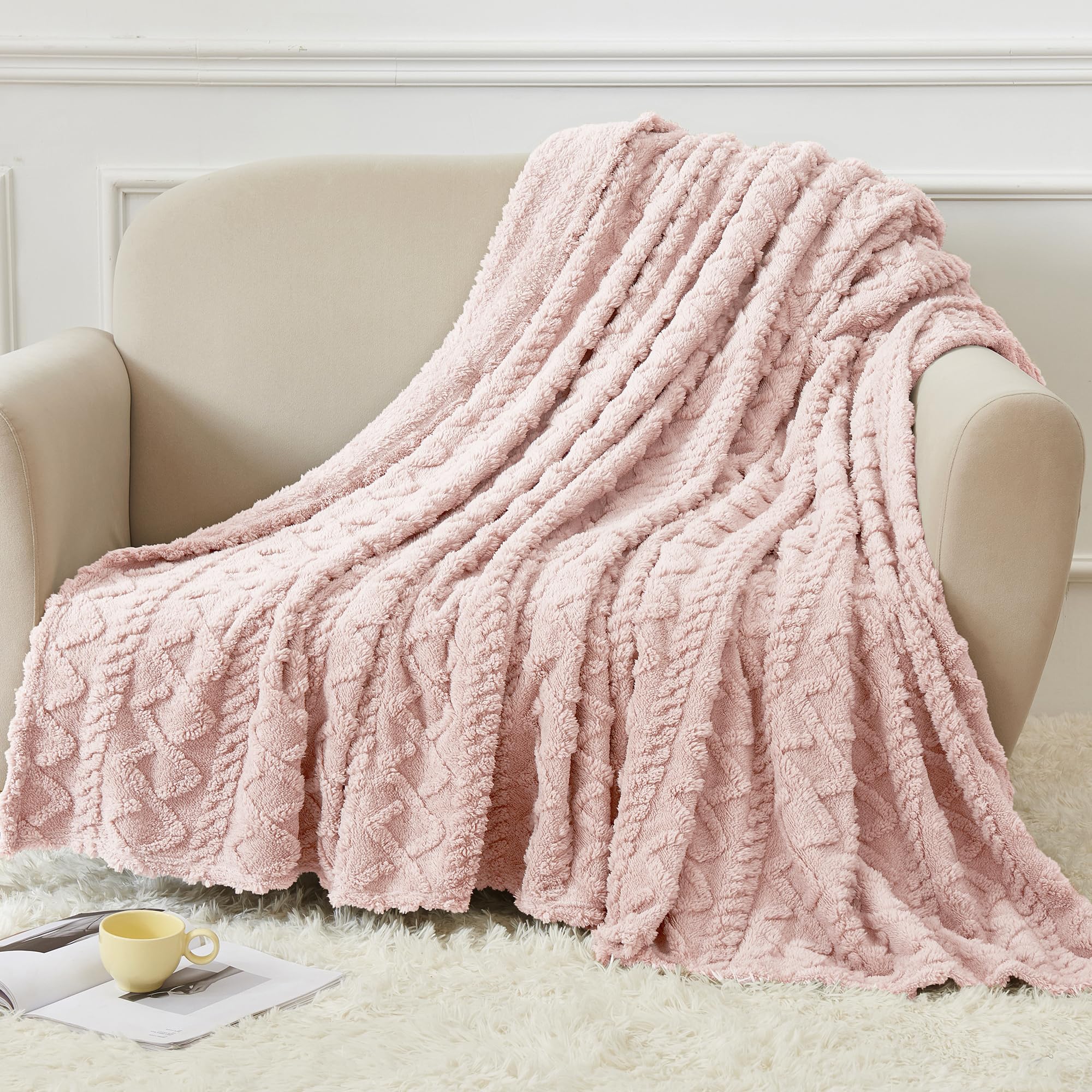 Aganear Fleece Blanket Queen Size - Plush Fuzzy Cozy Sof Blanket For Couch, Sofa, Bed, Office, Decorative Present For All Season