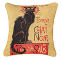Signare Art Unique Throw Pillow Cover 45X45 Cm Colourful Tapestry Home Sofa Couch Living-Room Pillow/Tourn  E Du Chat Noir T.Ste