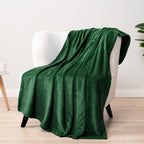 Pavilia Soft Fleece Forest Green Throw Blanket For Couch, Lightweight Plush Warm Blankets For Bed, Fuzzy Cozy Flannel Blanket Th