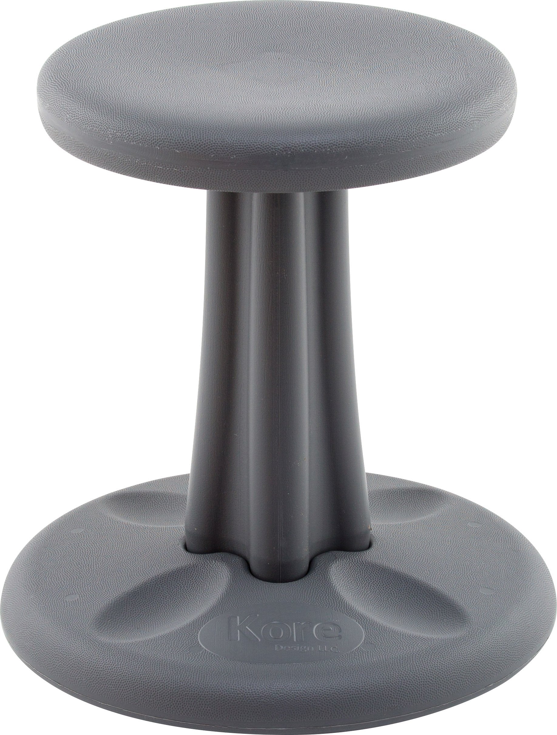 Kore Design Wobble Stool Chair, Girls + Boys Kid Desk Stools, Ergonomic Small Office Chairs, Flexible Seating For Active Child, Add/Adhd, Classroom, School, Home, Kids (14In), Age 6-7 Yrs, Grey