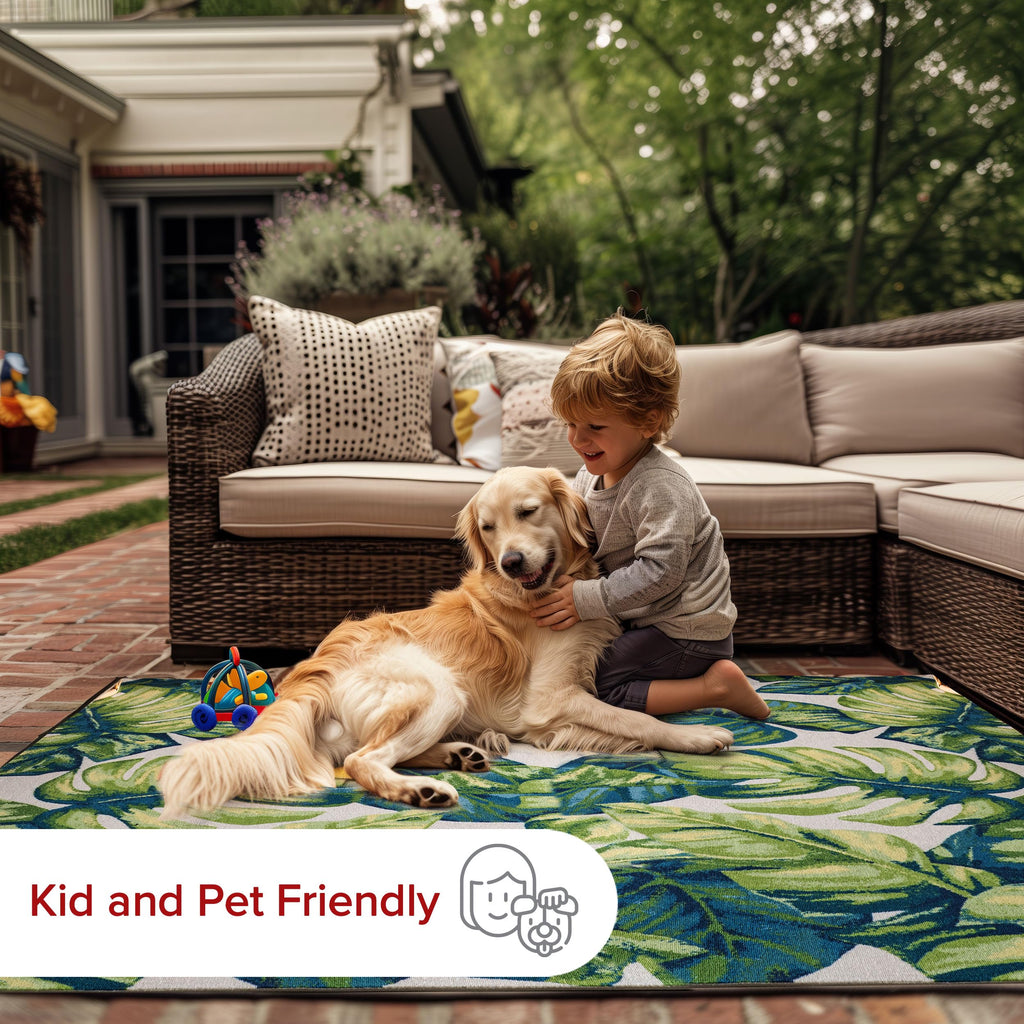 Nuloom Lisa Floral Indoor/Outdoor Accent Rug, 4' Square, Multi