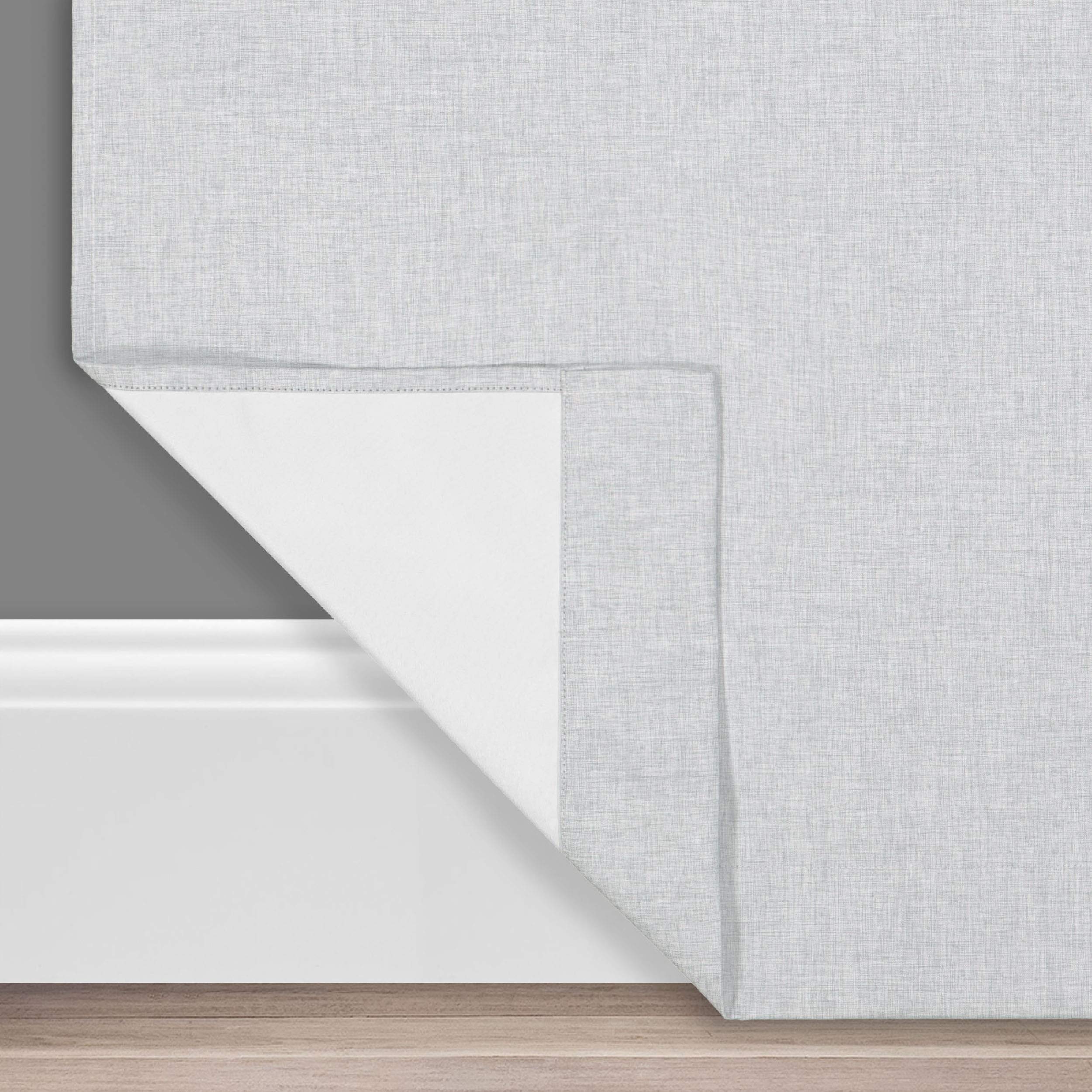 Eclipse Gabriella Grommet Top Curtains For Bedroom, Single Panel, 40'' X 63'', Light Grey