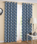 Airwill Cotton Paisley Grommet Eyelet Door Curtain, 4 X 7 Ft, Blue, Pack of 2, Grommets(Eyelet)  Blackout