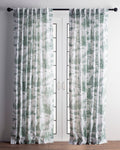 Maison D' Hermine 100% Cotton Curtain - 50'X96' Antique Green (White Background) Decorative Curtain - Aesthetic Curtains For F