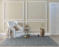 HomeRoots 5'X7' Denim Blue Hand Tufted Space Dyed Geometric Indoor Area Rug