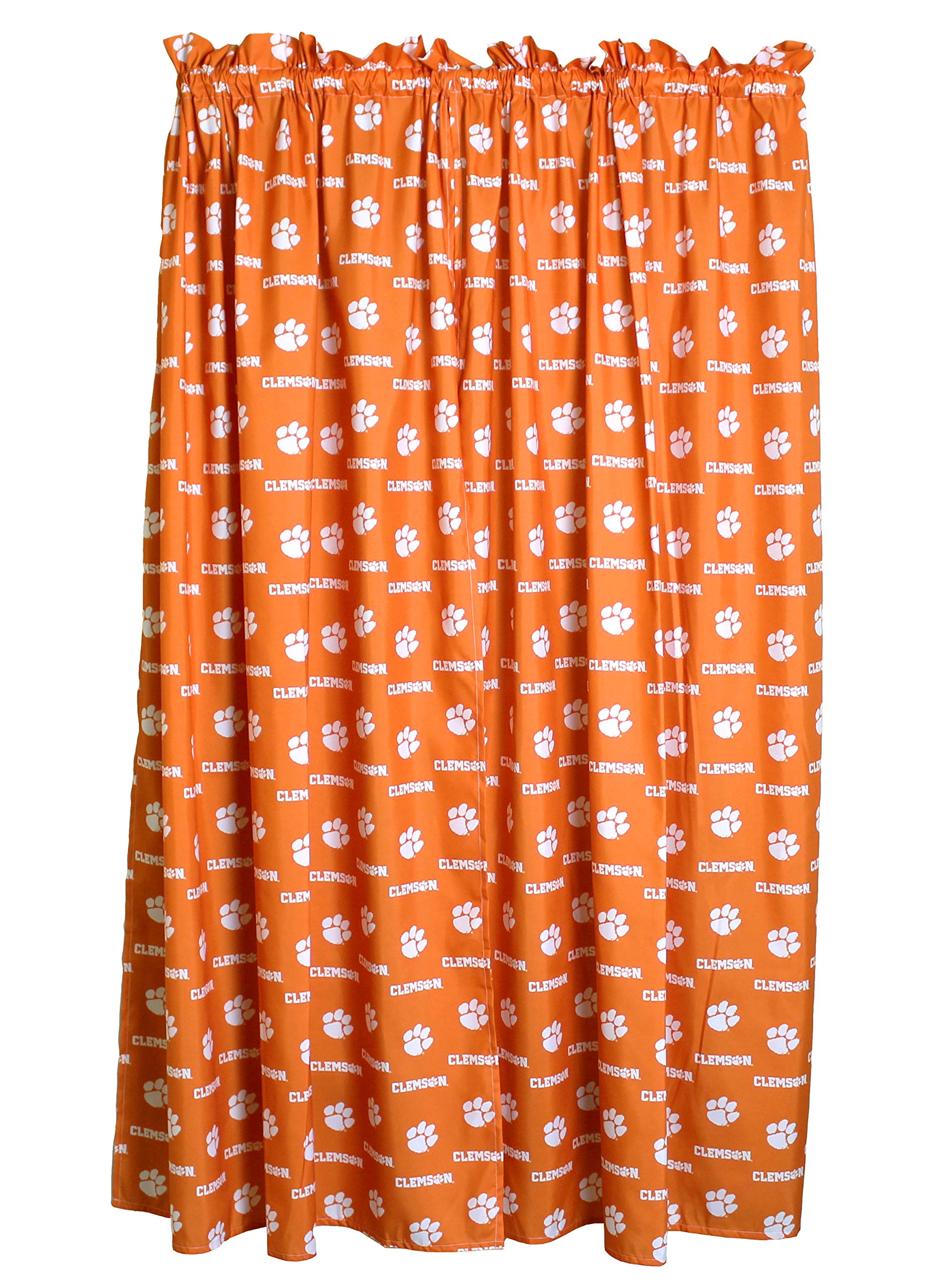 College Covers Everything Comfy Clemson Tigers Curtain Panel Set, 2 Panels, 2 Matching Tie Backs, 42 Inches Wide By 63 Inches Lo