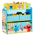 Delta Children  Sesame Street Design & Store 6 Bin Toy Storage Organizer  Greenguard Gold Certified, Blue