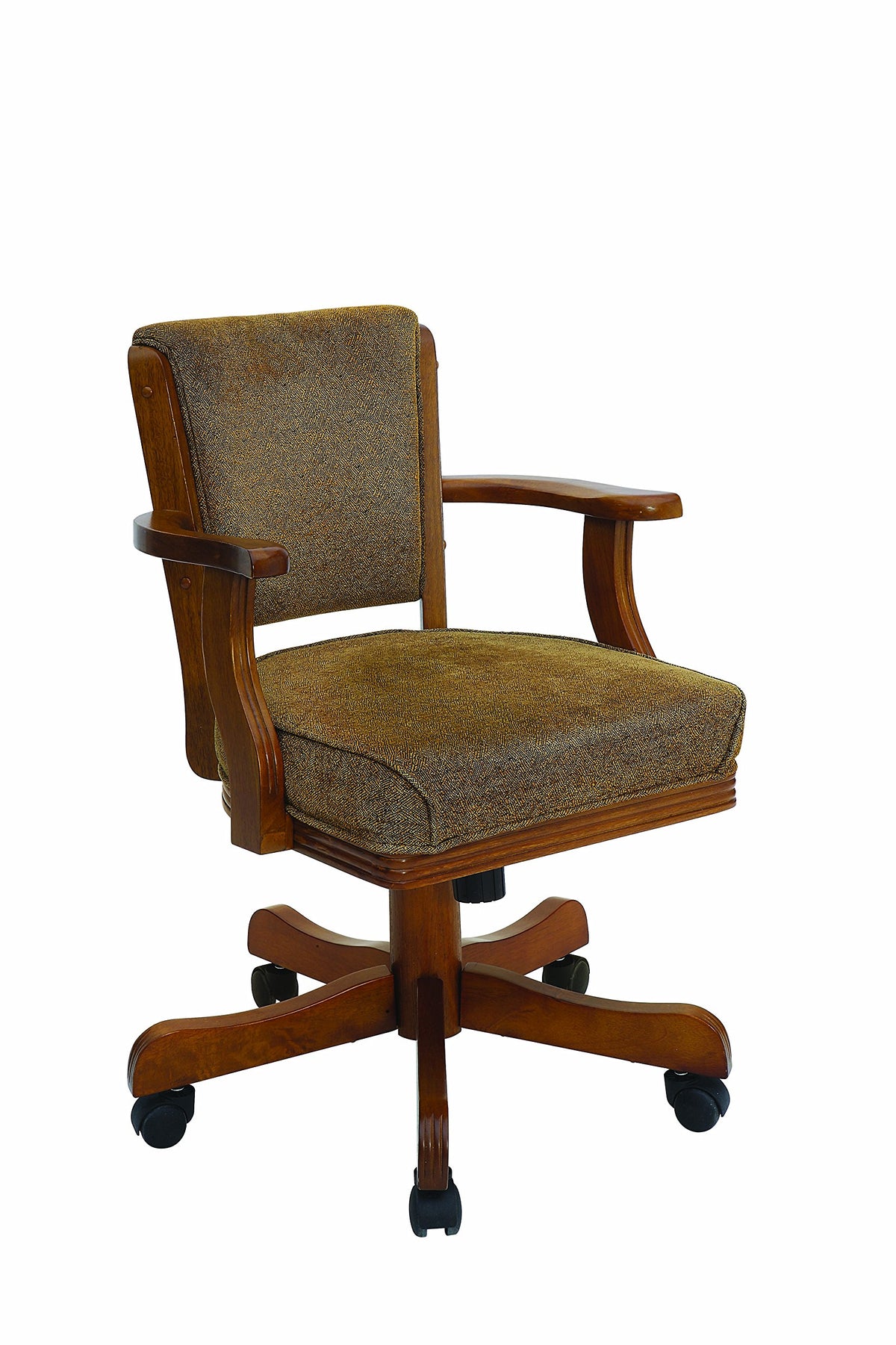 Coaster Home Furnishings Mitchell Upholstered Game Chair Olive-Brown And Amber