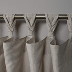 Exclusive Home Loha Linen Braided Tab Top Curtain Panel Pair, 54''X96'', Beige