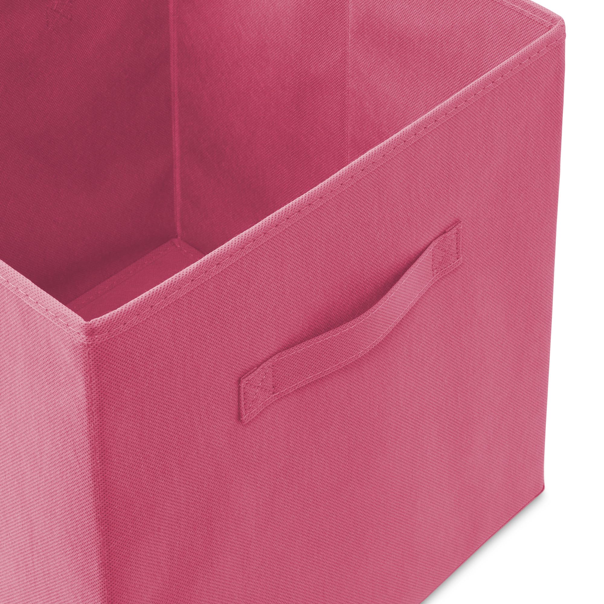 Casafield Set Of 6 Collapsible Fabric Cube Storage Bins, Hot Pink - 13'' Foldable Cloth Baskets For Shelves, Cubby Organizers &