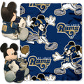 The Northwest Company NFL Los Angeles Rams Character Hugger Pillow & Fleece Throw Blanket Set, 40 x 50, Mickey Mouse Alternate