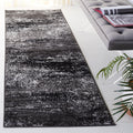 SAFAVIEH Adirondack Collection Runner Rug - 21 x 8, Silver & Black, Modern Abstract Design, Non-Shedding & Easy Care, Ideal fo