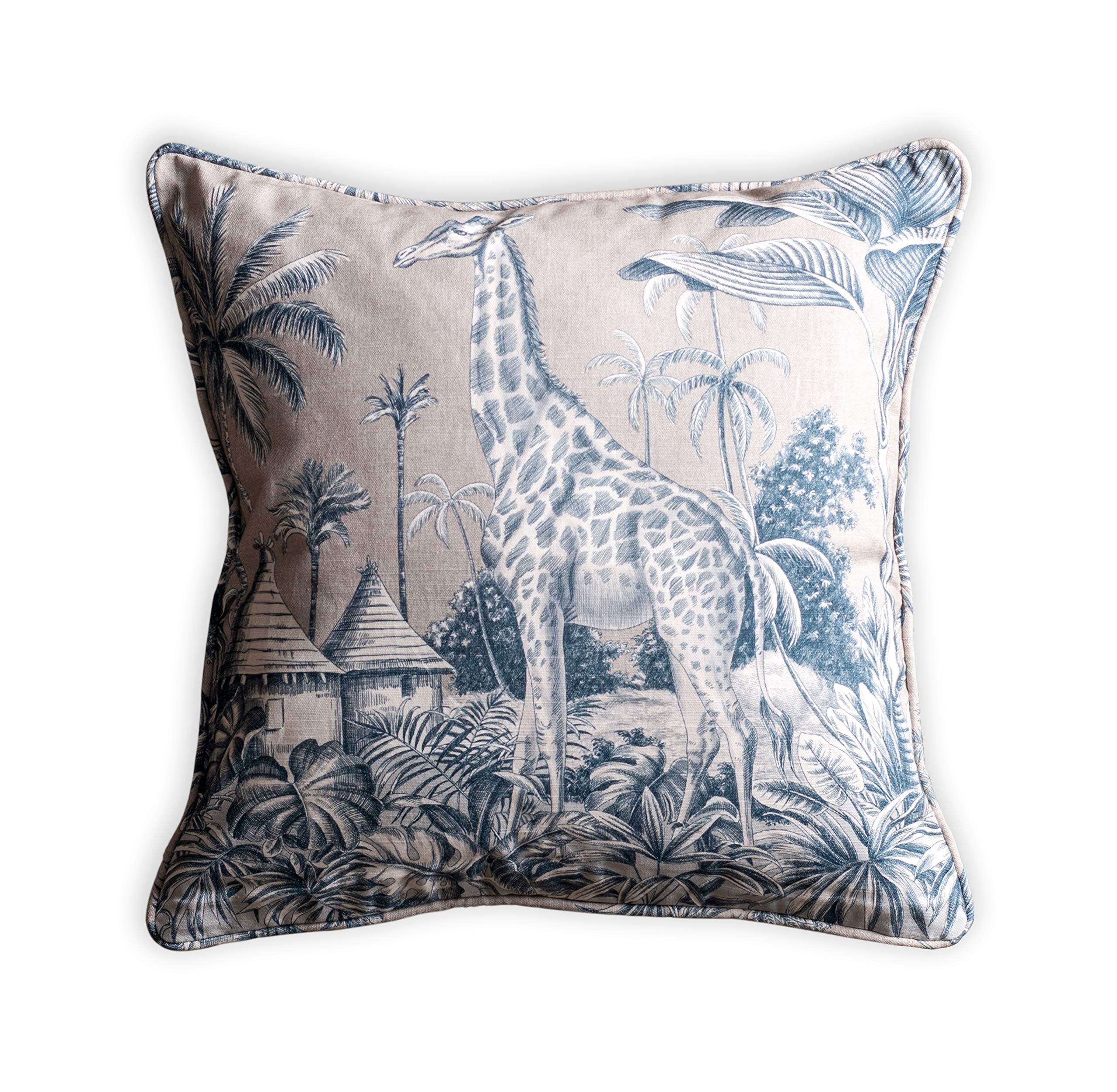 Maison D' Hermine Decorative Pillow Cover 100% Cotton 18 Inch X 18 Inch Toile Cushion Covers With Invisible Zipper For Sofa, Cou