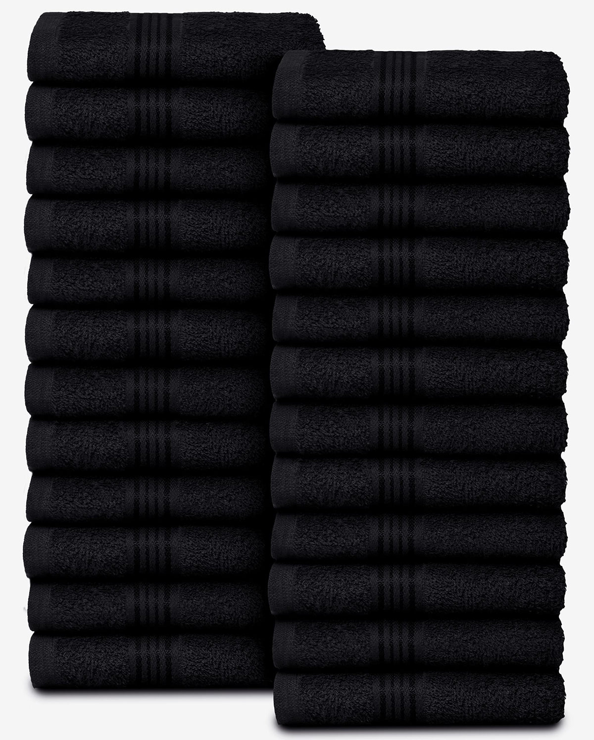 Belizzi Home Ultra Soft Cotton Washcloths, Contains 24 Piece Face Cloths 12x12 inch, Ideal for Everyday use Face Towels, Compact