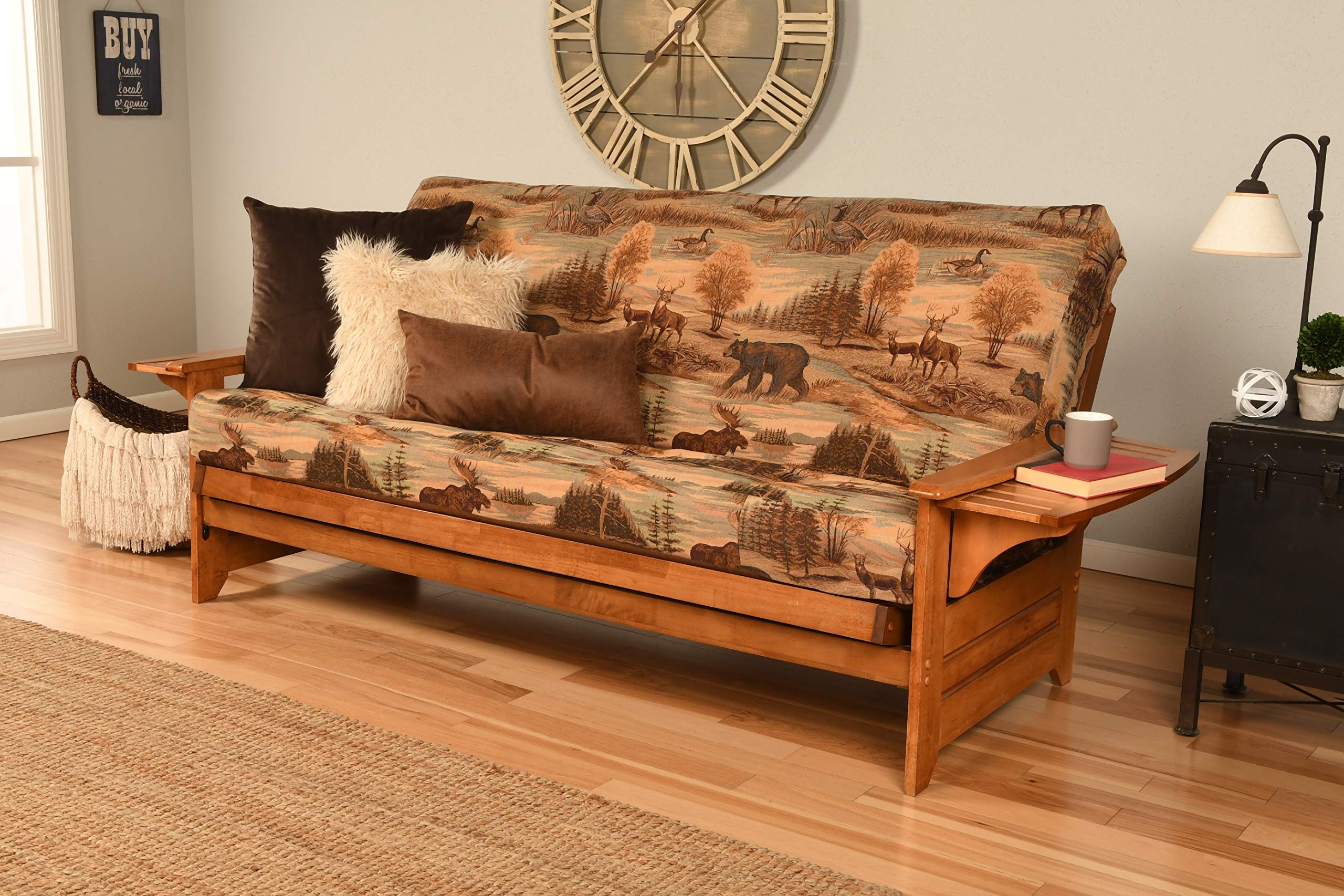 Kodiak Furniture Phoenix Futon With Canadian Fabric Mattress In Brown/Barbados