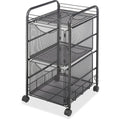 Safco Onyx Rolling File Cart with 2 File Drawers, Fits Letter-Size Hanging Folders, Durable Steel Construction
