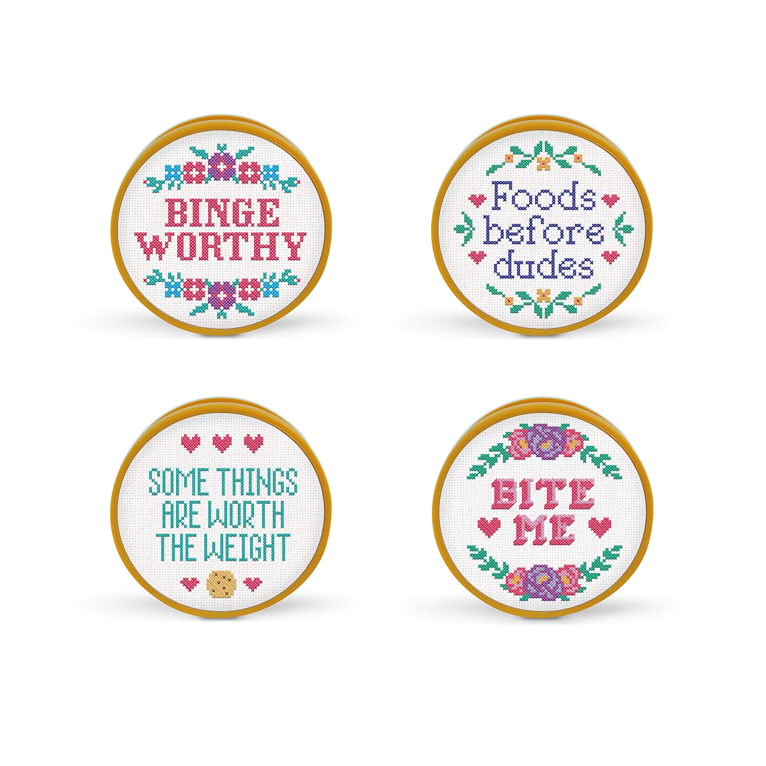 Fred Stitches Bag Clips, Set Of 4, 2.4 Inches In Diameter (5274203)