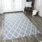 Rizzy Home | Sg2099 | Swing Collection | Wool Area Rug | 8' X 10' | Brown/Off White Trellis