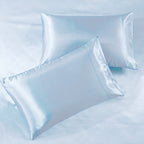 Satin Sheets Twin [3-Piece, Baby Blue] Hotel Luxury Silky Bed Sheets - Extra Soft 1800 Microfiber Sheet Set, Wrinkle, Fade, Stai