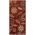 Maples Rugs Reggie Floral Kitchen Rugs Non Skid Washable Accent Area Carpet [Made in USA], Merlot, 26 x 5