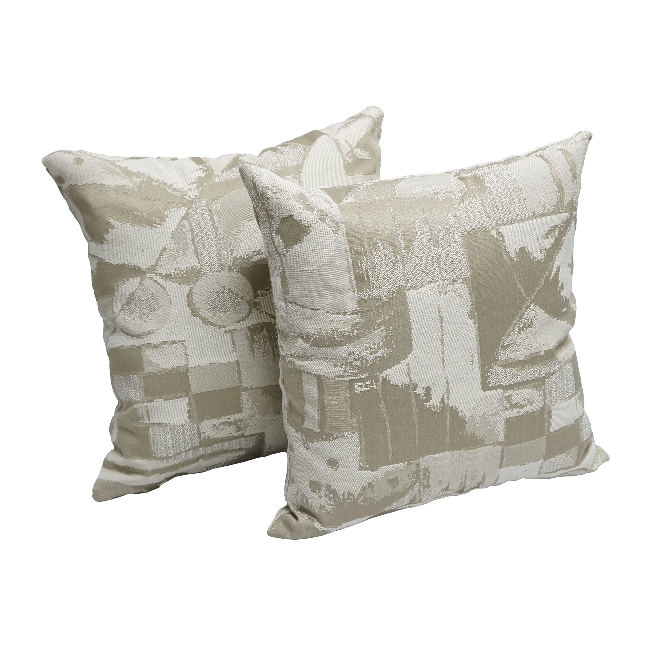 Blazing Needles Jacquard Throw Pillow, 17&quot;, Getty Globe 2 Count