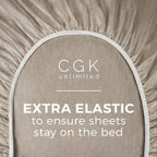 Twin Xl Size Fitted Bed Sheet - Hotel Luxury Single Fitted Bottom Sheet Only - Fits Mattress Between 8 To 16 Inches - Deep Pockets, Extra Soft And Wrinkle Free - Breathable & Cooling - Heathered Beige