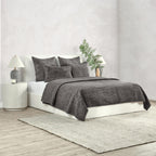 Kosas Home Dimitry 96x108 Rayon Velvet and Cotton Sateen King Quilt in Brown