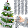 72 Feet Christmas Tinsel Garland Shiny Metallic Tinsel Twist Garland Streamers Ornaments Long Glitter Christmas Tree Hanging Dec