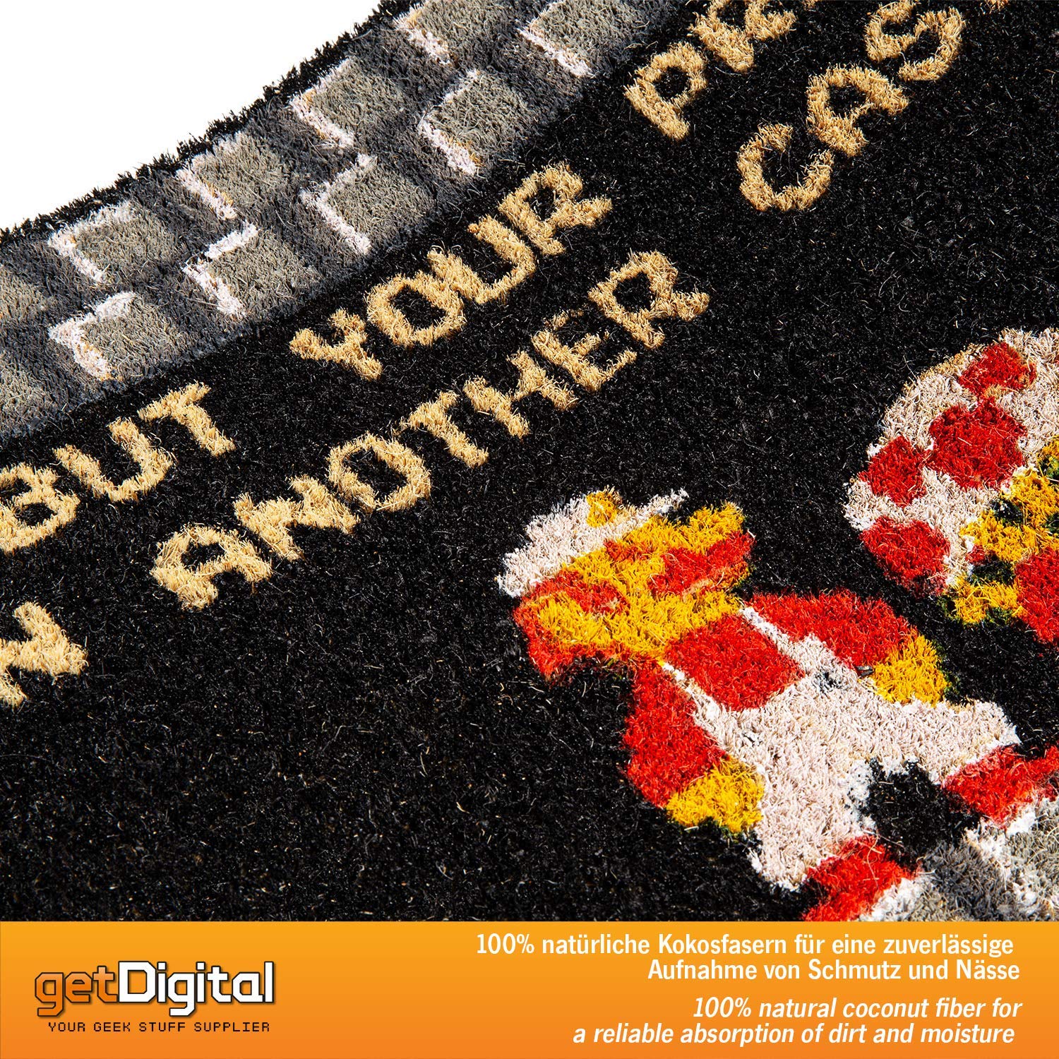 Getdigital Your Princess Is In Another Castle Funny Welcome Doormat For Gamers, Nerds And Geeks - 23.62 X 15.75 Inch, 100% Natur