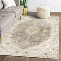 MUJOO Area Rugs 5x7Beige,Boho Rug for Bedroom Living Room Dining Room, Large Machine Washable Non Slip Carpet Vintage Bohemian