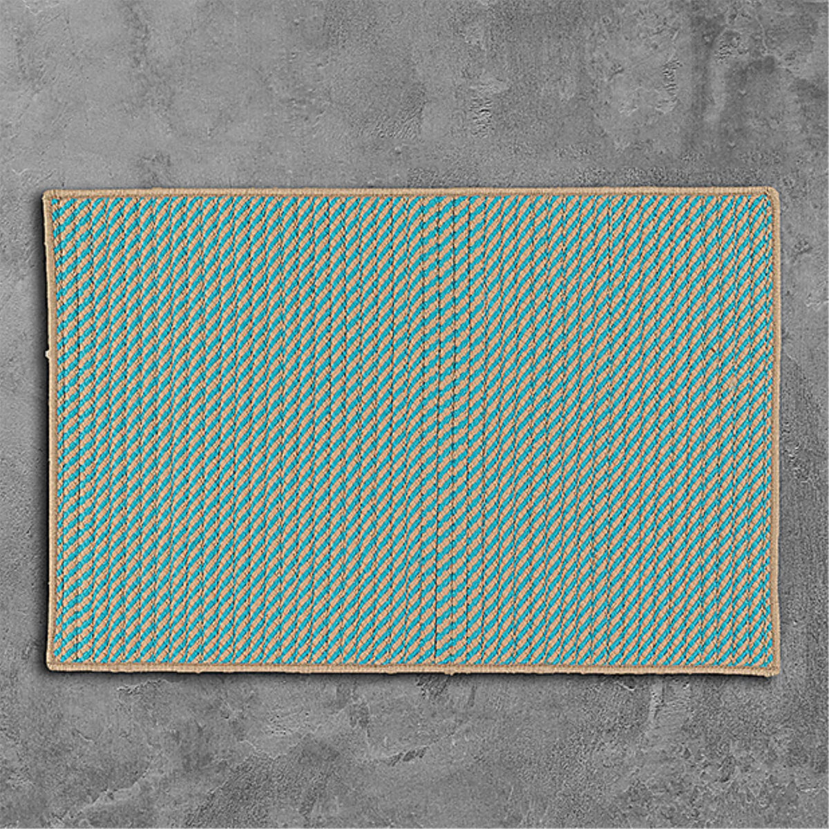 Point Prim Rugs, 6' X 6' Square, Teal