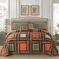 Newlake Cotton Patchwork Bedspread, 3-Piece Bedding Quilt Set With Real Stitched Embroidery, Reversible Matelasse Bed Coverlet S