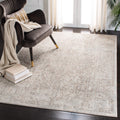 SAFAVIEH Evoke Collection 3 x 5 Ivory / Taupe EVK256E Oriental Distressed Non-Shedding Living Room Bedroom Accent Rug