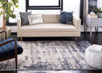Safavieh Adirondack Collection Accent Rug - 4' X 6', Gold & Navy, Modern Abstract Design, Non-Shedding & Easy Care, Ideal For Hi