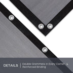 Vicllax Shade Fabric Sun Shade Cloth Privacy Screen With Grommets For Patio Garden Pergola Cover Canopy 6X6 Ft, Grey