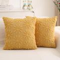 Jxzygmd Spring Summer Pillow Covers 18X18 Inch Set Of 2 Yellow Daisy Flower Outdoor Farmhouse Soft Plush Throw Pillows For Sofa