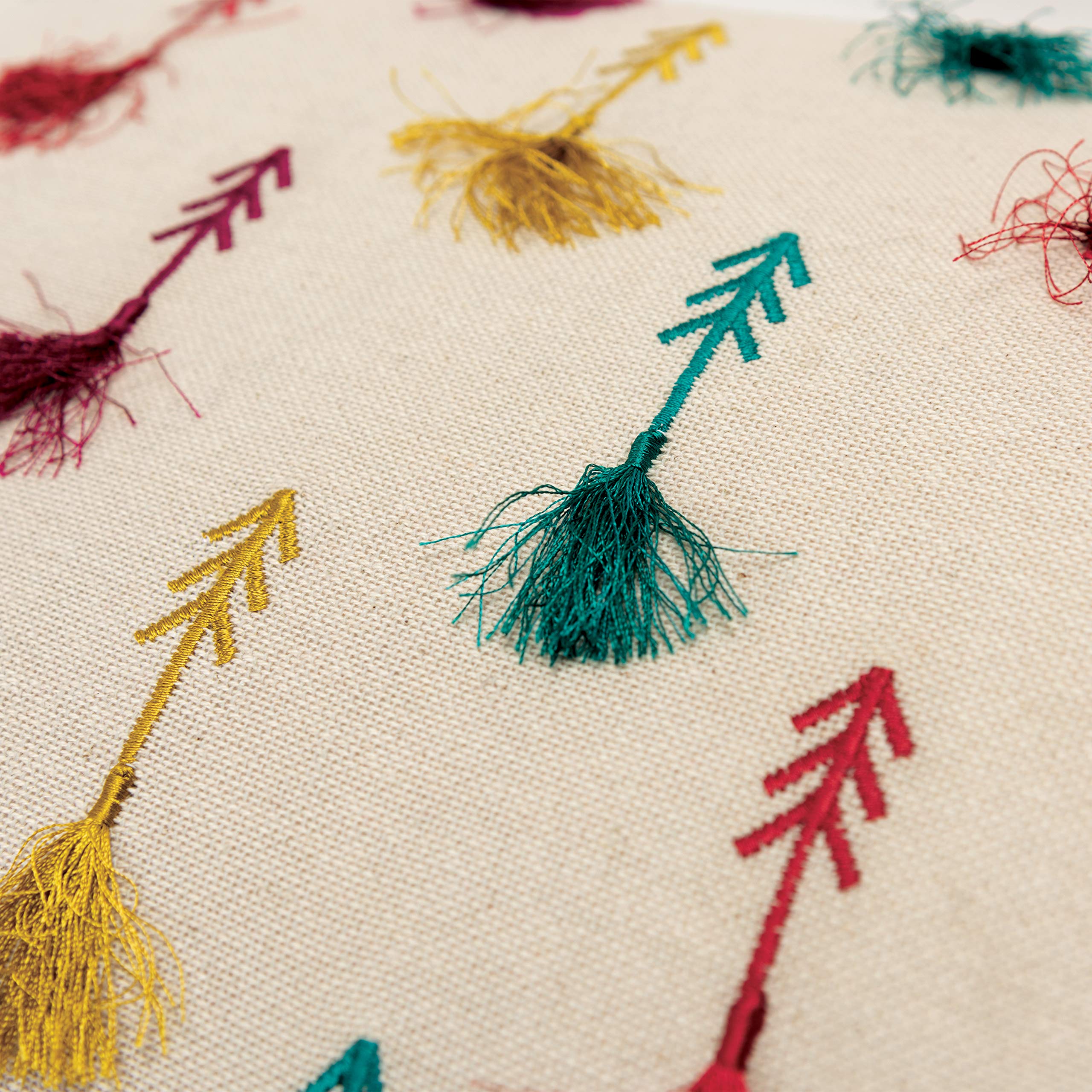 Rizzy Home 14&quot; x 26&quot; Down Pillow with Cotton Cover-Arrow Pattern-Multi-Color