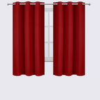 Lemomo Red Bedroom Blackout Curtains/38 X 63 Inch Long/Set Of 2 Curtain Panels/Thermal Insulated Room Darkening Curtains For Bed