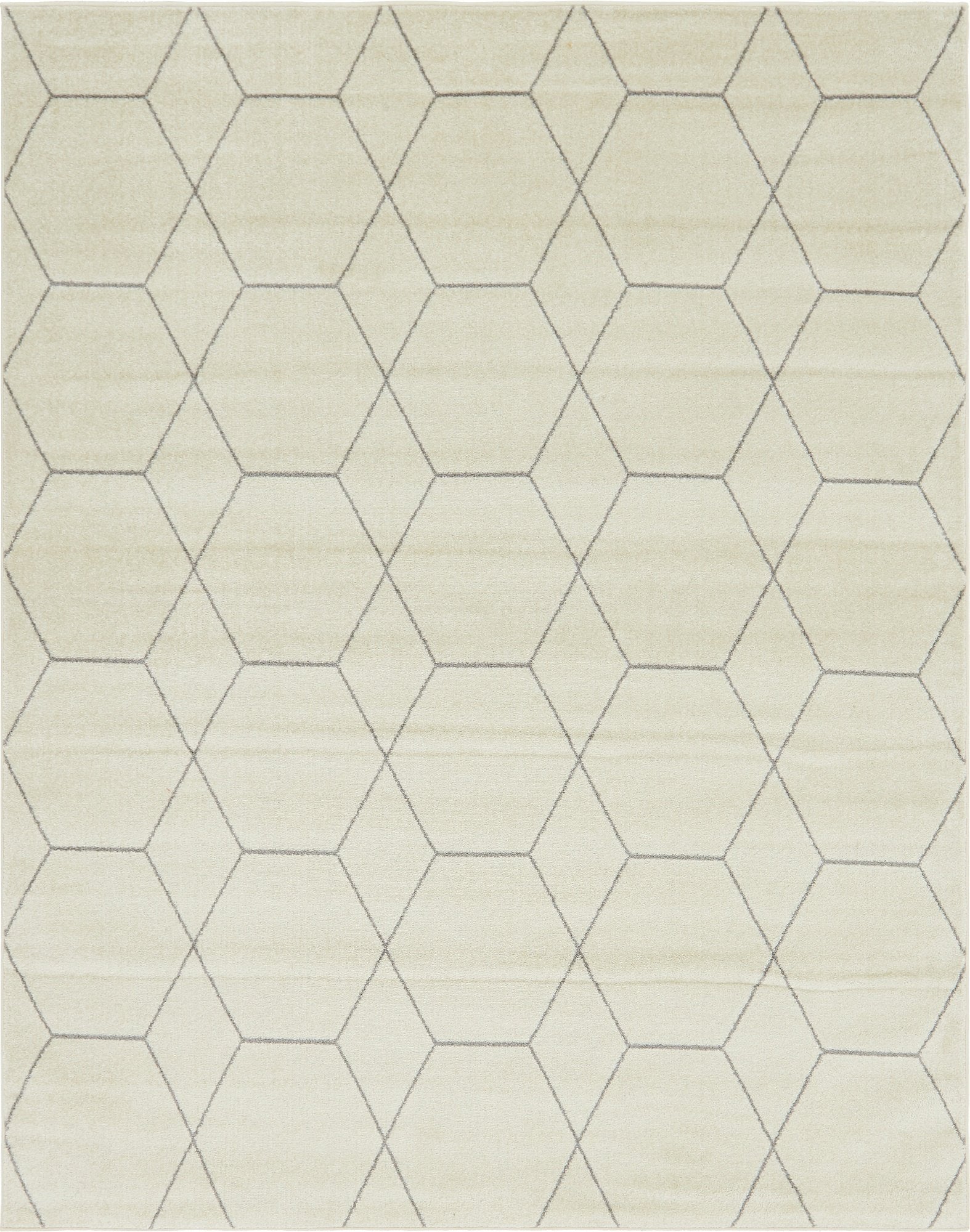 Unique Loom Trellis Frieze Collection Area Rug - Geometric (8 x 10, Ivory/ Gray)