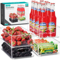 Sorbus Fridge Organizers and Storage, Clear Stackable Bins (Medium, 4 Pack)