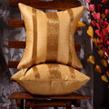 Scarlett Linens Yellow Embroidered Cushion Covers 16X16 Inches | Handmade Beaded Cushion Covers Pack Of 1 | Festive Decorative T